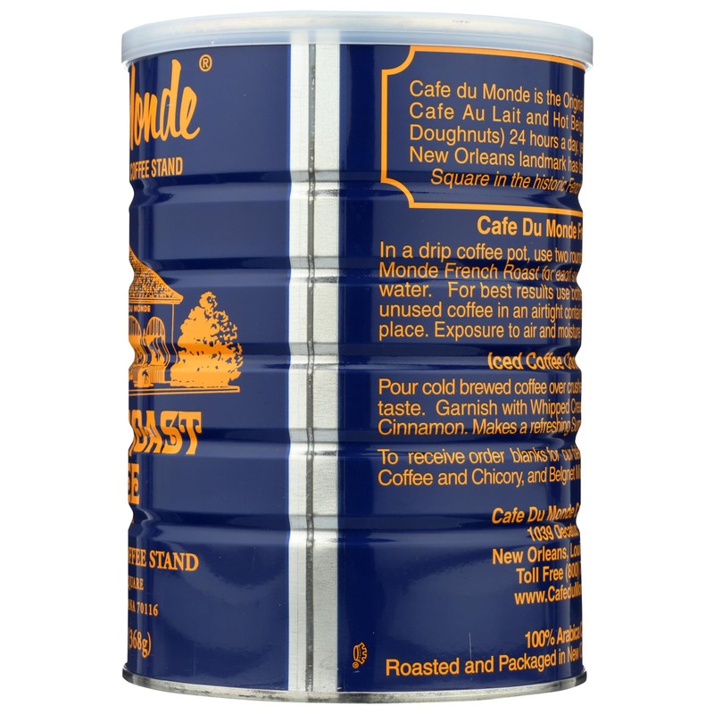 Cafe Du Monde French Roast Dark Coffee, 13 Ounce