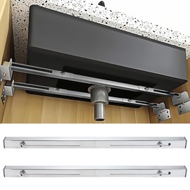 Undermount Sink Brackets, Stainless Steel Adjustable Undermounts Sinks Support, Horizontal Installation Save Space, Heavy Duty Repair System Kit for Kitchen Bathroom (31.5-43 inches/80-110cm)