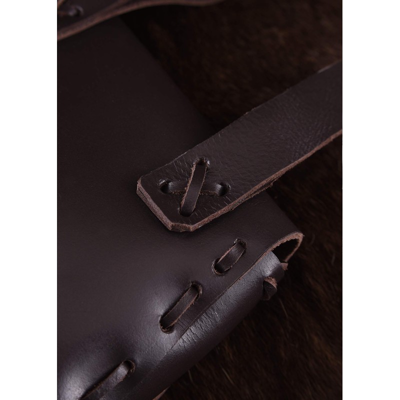 Medieval ULFBERTH Dark Brown Leather Bum-Bag Purse-Medieval
