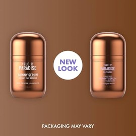 Isle of paradise Suero Sunny - Suero Bronceador Con Escualano, Niacinamida Y Aceite de Jojoba - Prebase, Base, Iluminador Y Bronceador Corporal Instantáneo 4 En 1-28 Ml