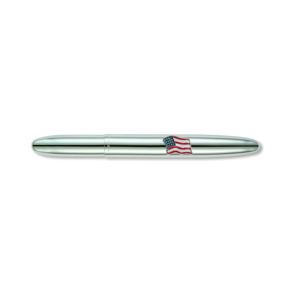 Fisher Space Pen, Bullet Space Pen with American Flag Emblem, Chrome (600AF)