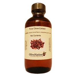 OliveNation Pure Clove Extract - 4 ounces - Kosher labeled, Gluten free, Sugar free - Spicy note to cakes, cookies, brownies, frostings and homemade i