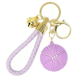 Moydolo Basketball Keychain Sports Ball Key Chain KeyRings Gift for Boys Girls Men Women
