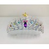 ZECAA Crystal Princess Tiara Crown For Woman, Multi-Gemstone Tiara Crown