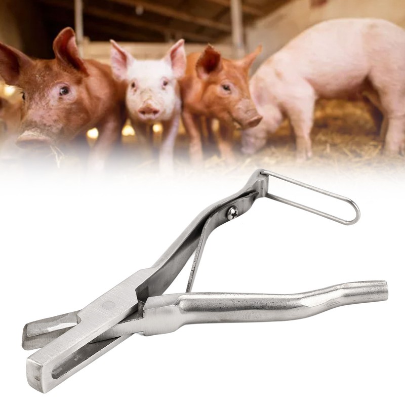 Pig Ear Tag Plier Stainless Steel Animal Ear Notcher with