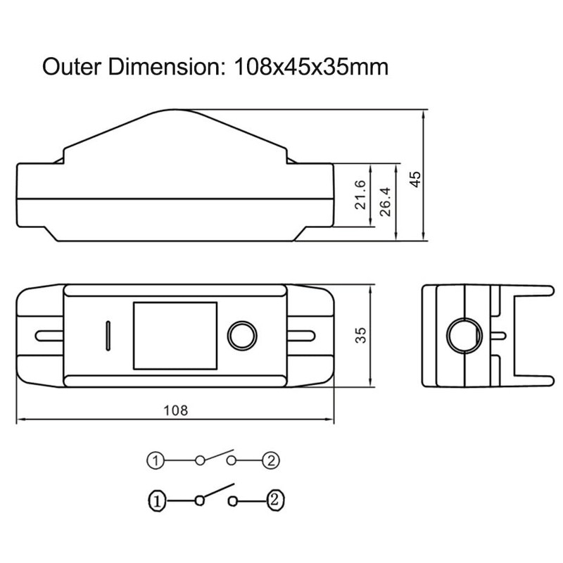 Inline On/Off Cord Switch, 30A AC125V/250V Large Current Heavy Duty