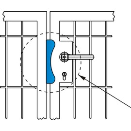 Gedotec Angle Strike Plate Stainless Steel Lug Strike Plate for Garden Gates and Doors | Gate Stop 180 mm | Solid Stainless Steel V2A Rustproof | Material Thickness 3 mm | 1 Piece - Door Hinge for