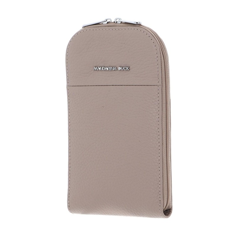 Mandarina Duck Women's Mellow Leather Vertical Holder, Warm Taupe