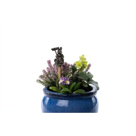 Cane Companions Beatrix Potter Hunca Munca Stake Topper - Handmade Flower Pot Garden Ornament - Outdoor Figurine