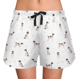 vvfelixl Sleep Shorts For Women German Shorthaired Pointer Pajama Shorts With Pockets Sleepwear Pants S