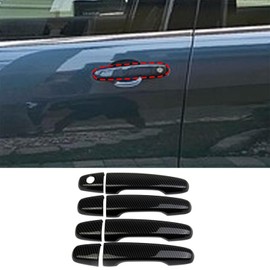 HAPPYHORSE Car Exterior Door Handle Trim Cover Compatible with Pontiac G8 08-09/Holden Commodore 06-12 ABS Car Outer Door Handle Trim Cover Protector Decoration Accessories (Carbon Fiber)