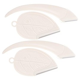 PartyKindom 4pcs Eyebrow Shavers Precision Facial Hair Remover for Women Portable Trimmers Curved and Leaf Designs for Eyebrow Shaping and Hair Removal for Any Occasion