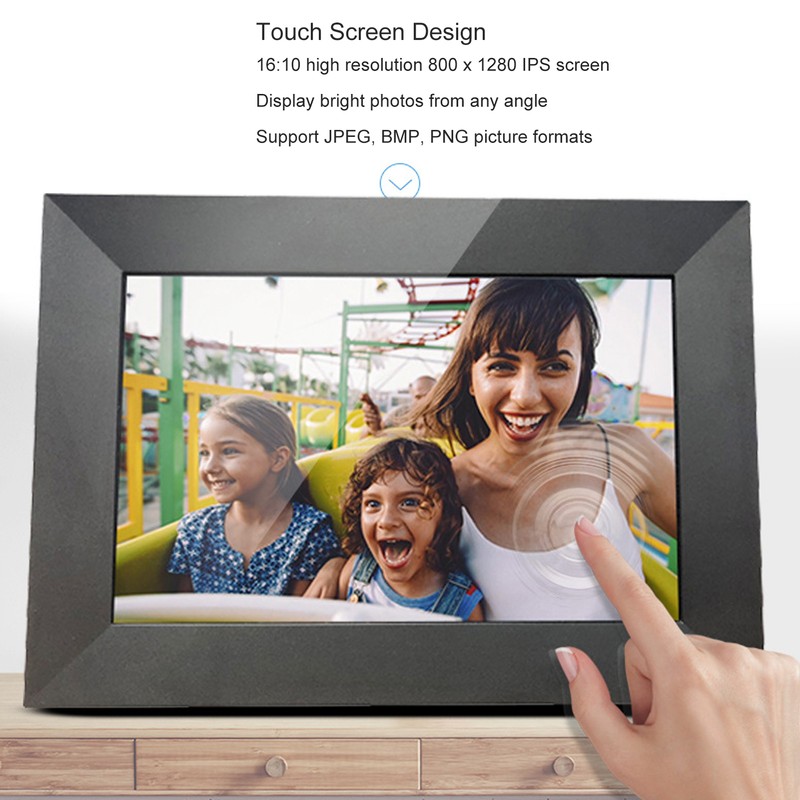 Digital Photo Frame 8 Inch HD Touch Screen Support App