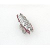 Faship Gorgeous Pink Rhinestone Crystal Floral Hair Claw Clips