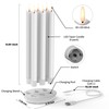 Patiphan Rechargeable Flameless Taper Candles with Charging Station, 6 Pcs