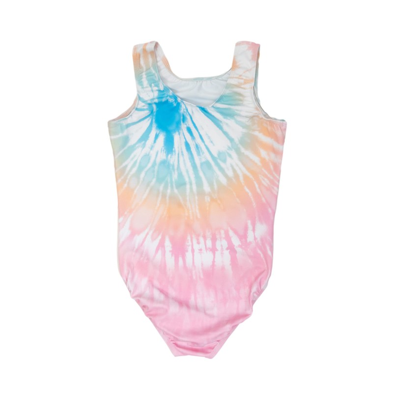 Destira Sugar Rush Gymnastic Leotard for Girls, Pastel Tie-Dye Super