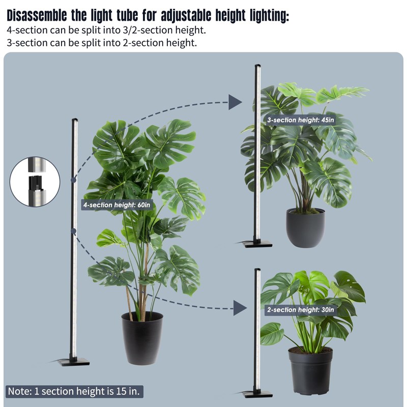 GLOWRIUM Grow Lights for Indoor Plants, 30W Vertical Plant Grow
