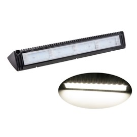 Raycharm 18" RV Exterior LED Awning Light Fixture, 40° Down Angle Flood Beam, 4000K Natural-White Super Bright, 12V/24V DC, High Lumen Output Low Current Draw, Aluminum Housing Black Finish, 1-Pack