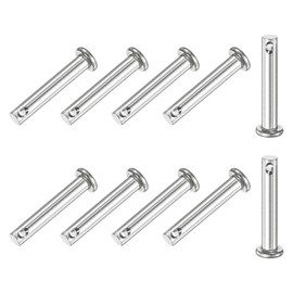 M METERXITY 10-Pack Single Hole Clevis Pins, M5 x 30mm 304 Stainless Steel Flat Head Clevis Pins for Mechanical Linkage/Fixed Parts/Ship Rigging, Link Hinge Pin Reusable