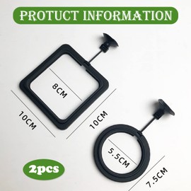 XPOOP Fish Feeding Ring, Feeding Ring, Aquarium, Fish Feeding Ring, Pond, Aquarium Feeding Station, Feeding Ring with Suction Cup for Guppy, Bettas, Goldfish, Turtle (Black)