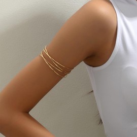 Choistily Choistily Arm Cuff Gold Arm Bracelet Jewelry for Women Upper Cuff Bracelet Gold Bangle Jewelry Gifts Boho Summer Beach Essentials