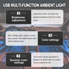 DXNQ USB Type C LED Ambient Light, 8 Colors RGB