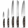 Art+Cook, 6-Piece Ash Wood Magnetic Stainless Steel Kitchen Knife Block