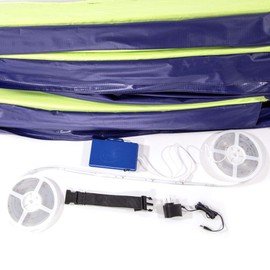 Skywalker Trampolines Pre-Packaged 12 Ft. Round Dual Lime/Blue Lighted Spring Pad (PK5117)