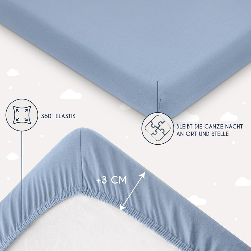 Dreamzie Fitted Cotton Sheet with Elasticated Waistband