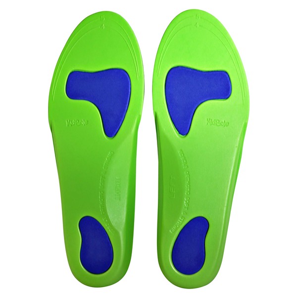 Neon Fix SPORT Premium Grade Orthotic Insole by KidSole. Revolutionary Lightweight Soft & Sturdy Orthotic Technology For Flat Feet and Arch Support ((24 CM) US Kids Shoe Sizes 4-6)