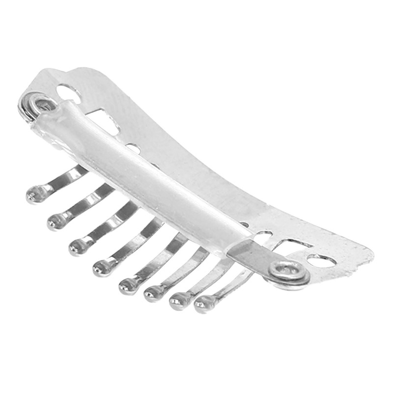 50pcs Hair Extension Clips Set Stainless Steel DIY 8 Teeth