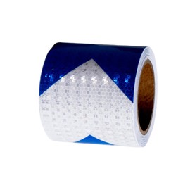 Arrow Yellow Black 3INX10FT Reflective Safety Tape Self-Adhesive Tape Conspicuity Safety Warning Tape Reflector Conspicuity Tape for Trailers Trucks Cars