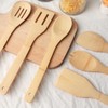 HANSGO 6PCS Bamboo Kitchen Utensils, Bamboo Spatula Spoons Kitchen Cooking