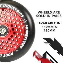 Root Industries Kids' 110 mm Honeycore Wheels Black/Red, One Size