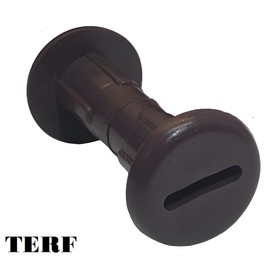 TERF® Cabinet Connecting Jointing Binding Post Screw Bolt M6 (6mm) Steel Threaded Furniture Cabinet Fixing Connector Screw for Join Furniture Thickness 27mm to 32mm Brown - Pack of 10