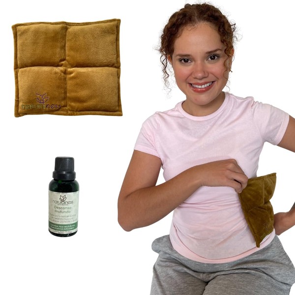 NATURALNESS Paquete relajante: Cojín Térmico de Semillas y Plantas Medicinales