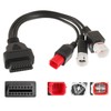 EPLZON 3-in-1 OBD2 Diagnostic Adapter Cable 3Pin+4Pin+6Pin to 16Pin Multiple