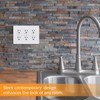 Faith SWP3-WH-01 Screwless Wall Plate Child Safe Outlet Covers, 4.68"
