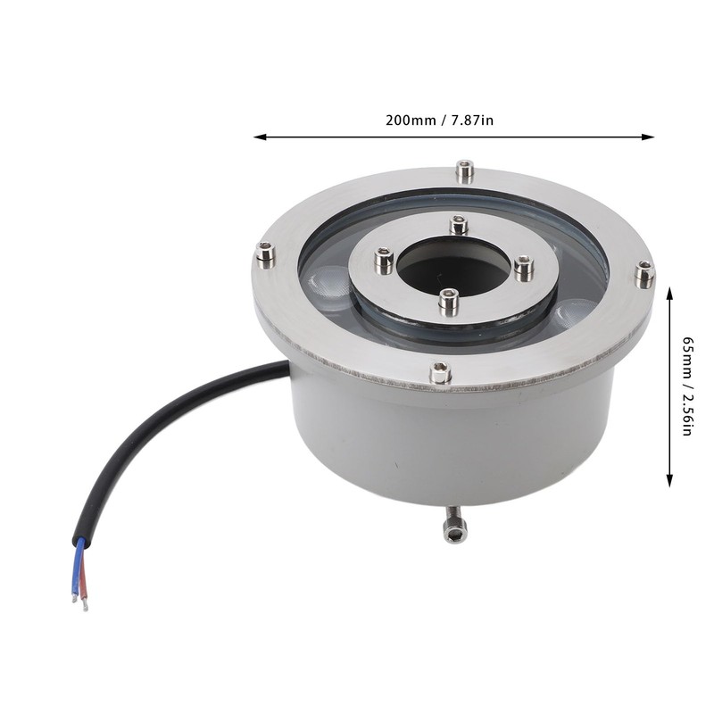 Zerodis LED Fountain Light, Stainless Steel, High Brightness, Submersible Underwater