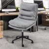 JFHID Criss Cross Chair with Wheels Armless Swivel Office Desk