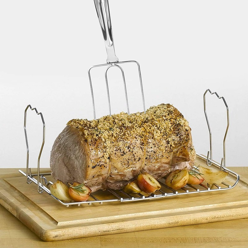 Stainless Steel Turkey Lifter,Set of 2 Heavy Roasted Turkey Meat