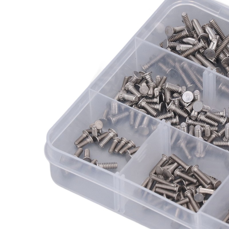 400Pcs Riveting Screw Kit Pull Electric Welding Stainless Steel Fastener