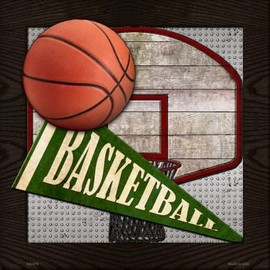 Smart Blonde Basketball Novelty Metal Square Sign SQ-078