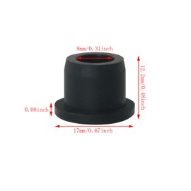 DGBRSM 10PCS 1/2'' Drill Hole, 5/16'' ID Silicone Rubber Grommets for Wiring, Automotive, Firewall Hole Plug, Top Hat Grommets OD Rubber or Vinyl Tubing in Hydroponic and Irrigation Systems