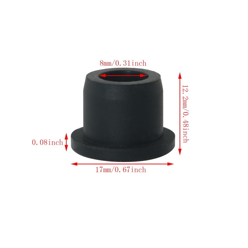 DGBRSM 10PCS 1/2'' Drill Hole, 5/16'' ID Silicone Rubber Grommets