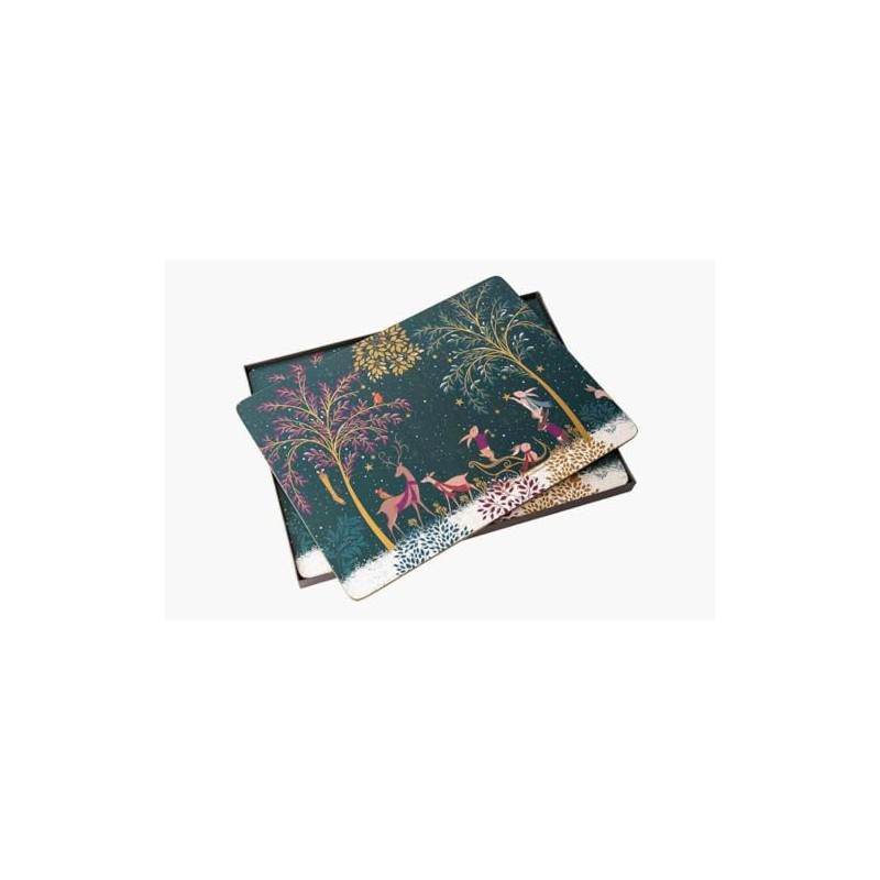 Sara Miller Woodland Tales Christmas Placemats, 40 x 30 cm,
