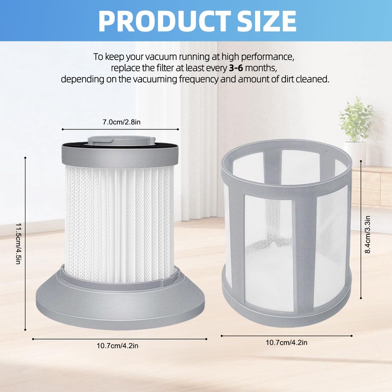 4-Pack 2156A Replacement Vacuum Filter for Bissell Zing 2156 1665