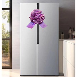 12 Inch Giant Large Pull Bows Big Glitter Metallic Bows, Great Gift Bows for appliances, Bikes, Table Decorations and Party Events. (Pink)