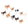 10PCS Mini Dog Figurines Toy Set Hand Painted Plastic Simulation