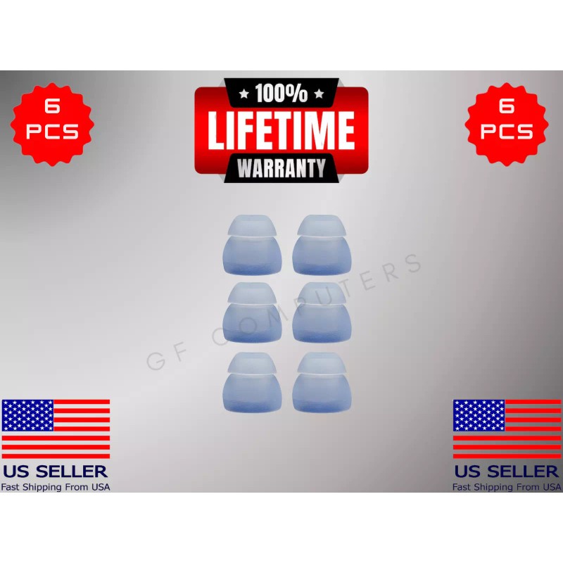 6 Silicone MED Double 2 Layer Tips Earbuds For JBL